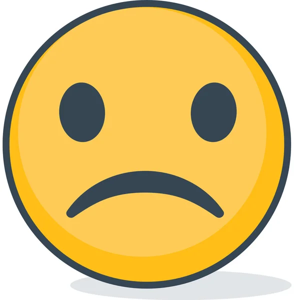 Isolated sad emoticon. Isolated emoticon. — Stock Vector