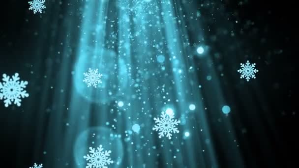 Vánoční sněhové vločky 5 Smyklihodné pozadí — Stock video