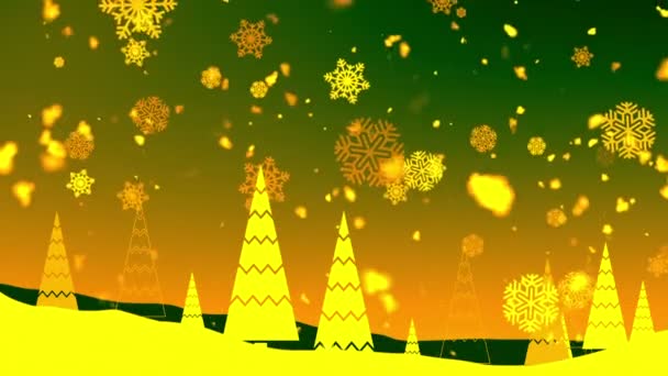 Weihnachten Schneeflocken 6 loopable Hintergrund — Stockvideo