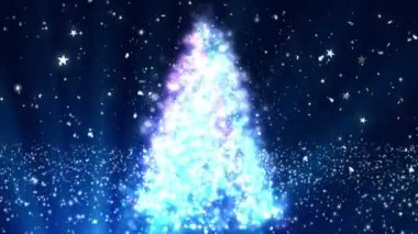 Noel Ağacı Glitters 7 Döngüye Dayalı Arka Plan