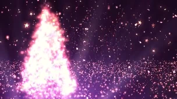 Kerstboom Glitters 8 loop bare achtergrond — Stockvideo