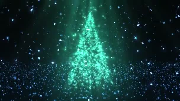 Kerstboom Glitters 10 loop bare achtergrond — Stockvideo