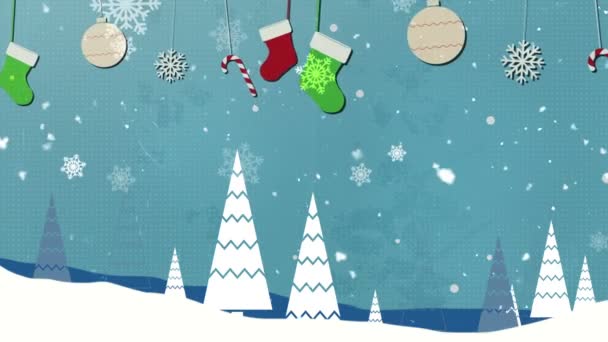 Navidad Vintage 1 Fondo Loopable — Vídeo de stock