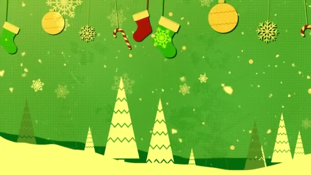 Navidad Vintage 2 Fondo Loopable — Vídeo de stock