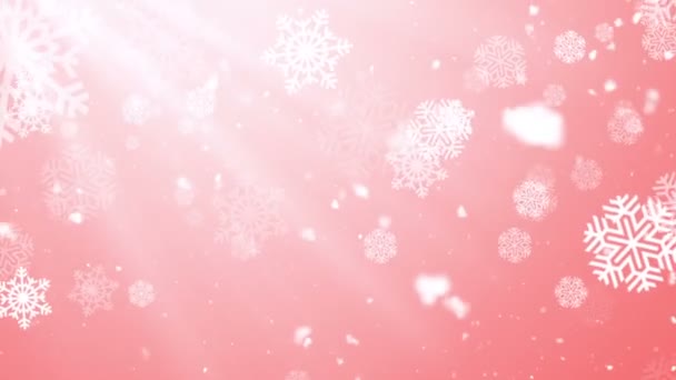 크리스마스 겨울 눈송이 4 반복 가능한 배경 — 비디오