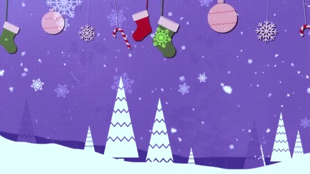 Vánoční ročník 5 Smyklihodné pozadí — Stock video