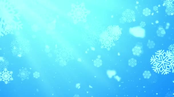 Weihnachten Winter Schneeflocken 7 loopable Hintergrund — Stockvideo