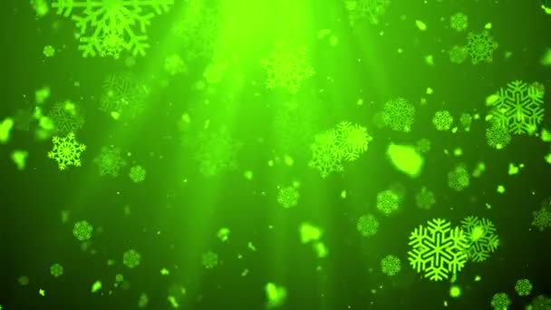 クリスマス冬の雪片12ループ可能な背景 — ストック動画