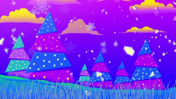Retro Christmas 4 Передвижной фон — стоковое видео