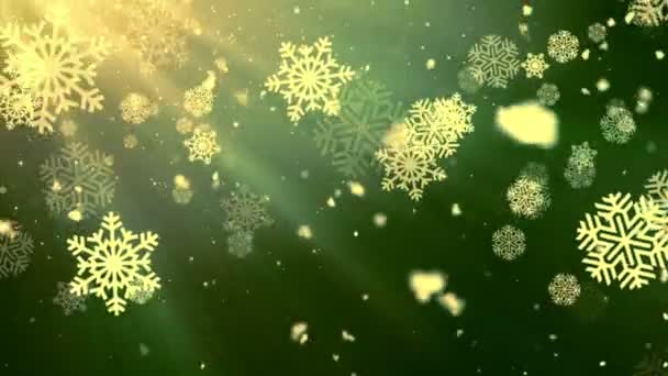 Праздничные снежинки 4 Loopable Background — стоковое видео