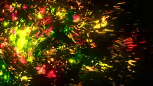 Abstract Green Fireworks Particles — Stock Video