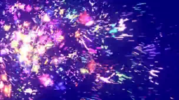 Abstract Purple Fireworks Particles — Stock Video