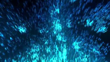 Organik uçan kabarcıklar mavi