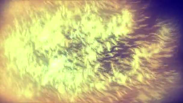 Vurige dichte deeltjes Geel — Stockvideo