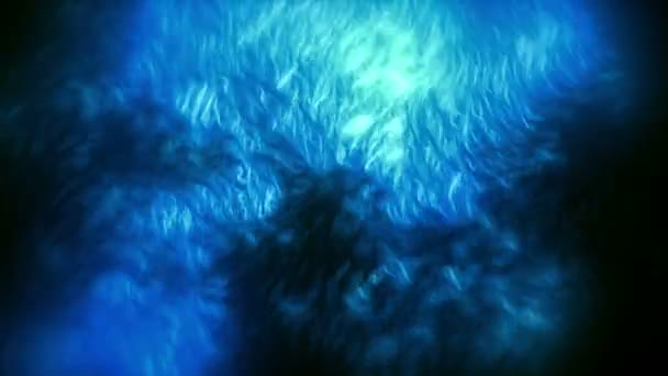 Feuriger Nebel Partikel blauer Hintergrund — Stockvideo