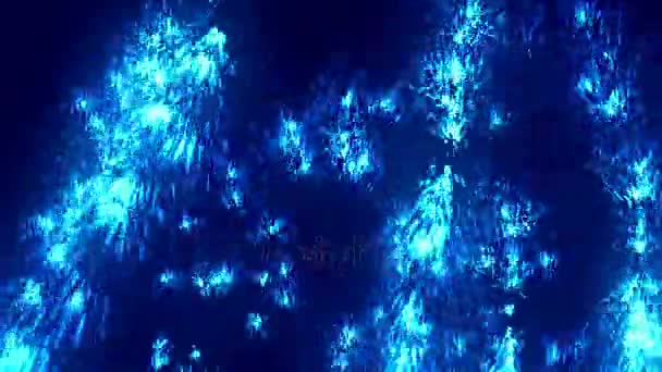Gloed Fireworks blauw — Stockvideo