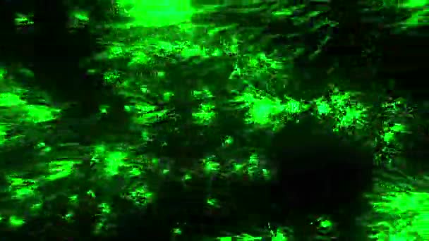 Świecące fajerwerki cząstki zielone — Wideo stockowe