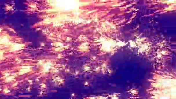 Λαμπερά πυροτεχνήματα σωματίδια μωβ — Αρχείο Βίντεο