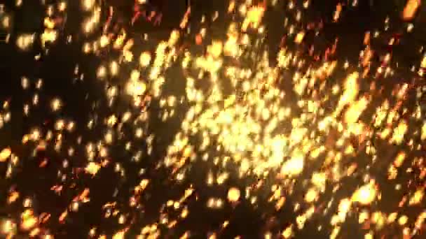 Brilho de partículas voadoras de ouro — Vídeo de Stock