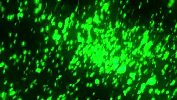 Glow Flying Particles Verde — Video Stock