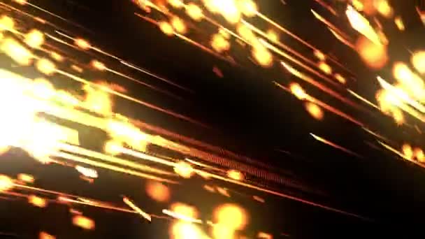 Світло рухомих потоків золото — стокове відео