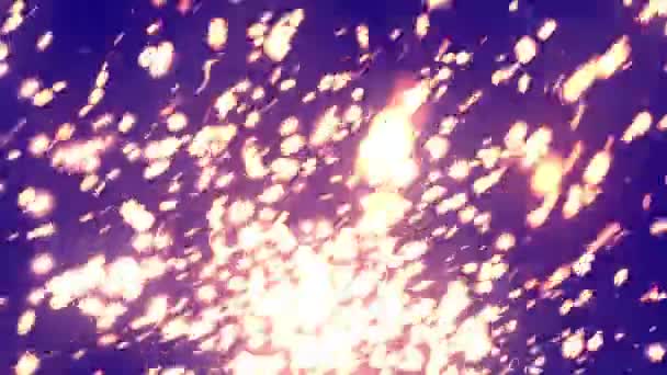 Świecąca iskra cząstek fioletowy — Wideo stockowe
