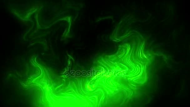 液体の流れグリーン — ストック動画