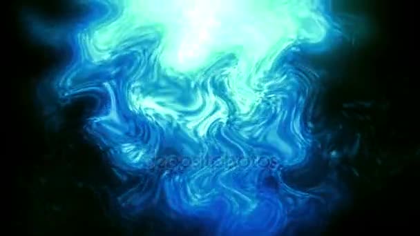 Liquid Mercury Flow Blue — Stock Video