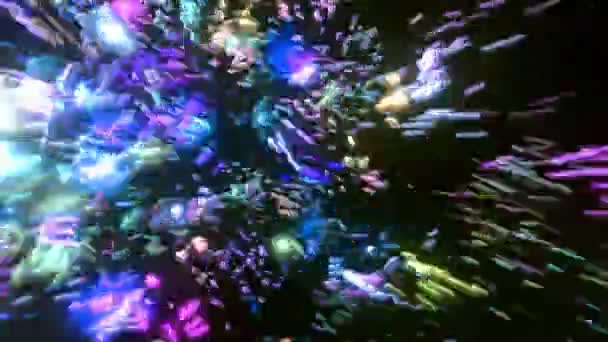 Neon Organische Bubbels Blauw — Stockvideo