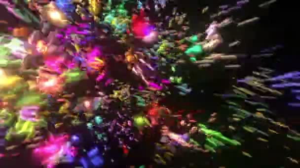 Neon szerves buborékok piros — Stock videók
