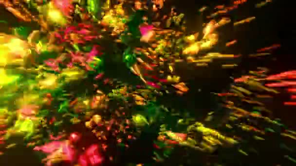 Neon organiska bubblor gul — Stockvideo