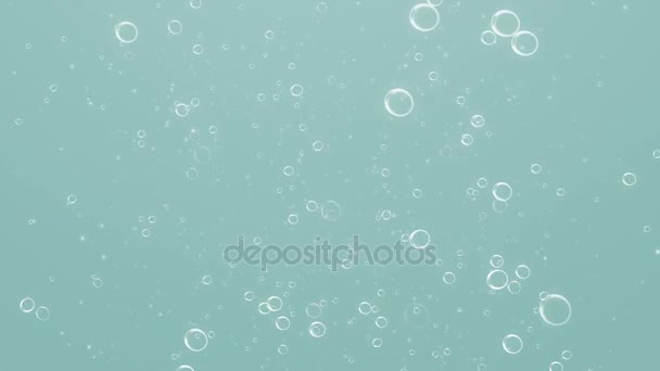 Underwater Bubbles Cyan — Stock Video