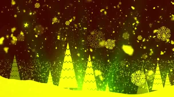 Χριστουγεννιάτικο δέντρο νιφάδες χιονιού 3 — Αρχείο Βίντεο