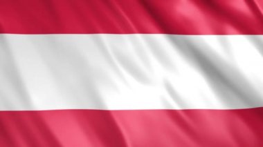 Avusturya Bayrak Animasyonu, Full HD, 1920x1080 Pikseller, Kusursuz Döngü ile gereksinim duyulan süreyi uzatın