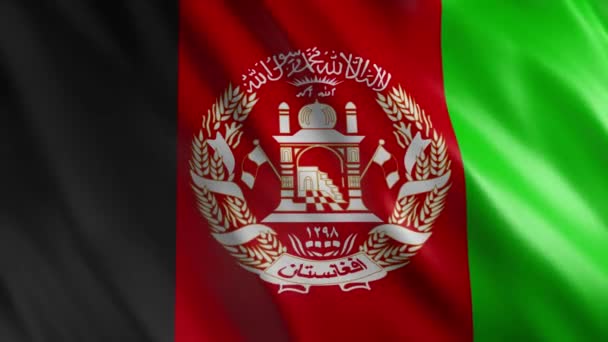 Afganistán Animación Bandera Full 1920X1080 Píxeles Extender Duración Según Requisito — Vídeo de stock