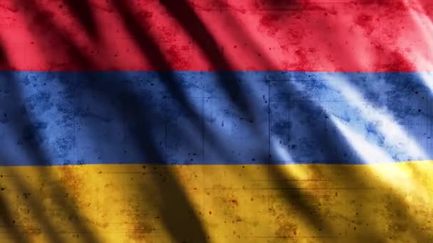 アルメニア国旗グランジアニメーション フルHd 1920X1080ピクセル シームレスなループで要件に応じて時間を延長 — ストック動画