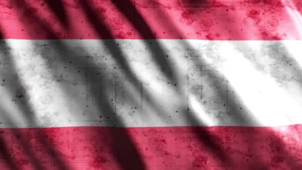 Austria Flag Grunge Animation Full 1920X1080 Pixeles Extienda Duración Según — Vídeo de stock