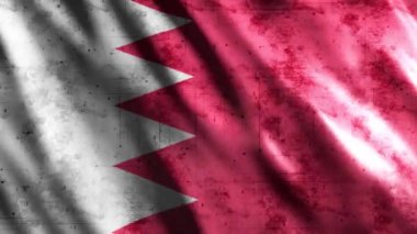 Bahreyn Flag Grunge Animasyonu, Full HD, 1920x1080 Pikseller, Gerektiği gibi Süre Uzatın