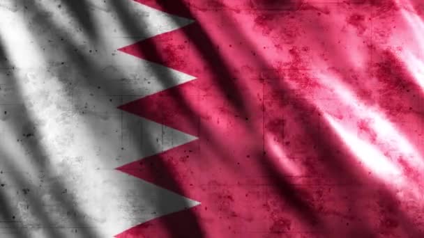 Bahrajn Flaga Grunge Animacja Full 1920X1080 Pikseli Przedłużyć Czas Trwania — Wideo stockowe