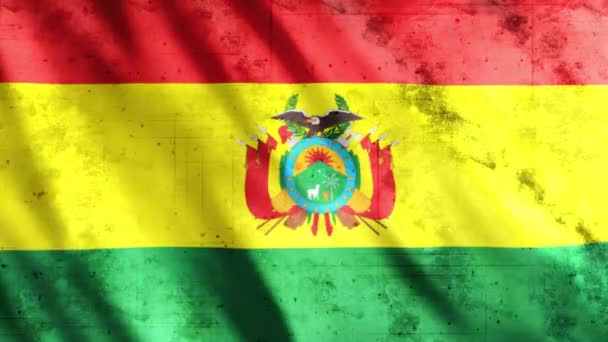 Bolivien Flag Grunge Animation Full 1920X1080 Pixel Verlängern Sie Die — Stockvideo
