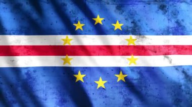 Cape Verde Flag Grunge Animasyonu, Full HD, 1920x1080 Pikseller, Gerektiği gibi süreyi Tertemiz Döngü ile genişletin