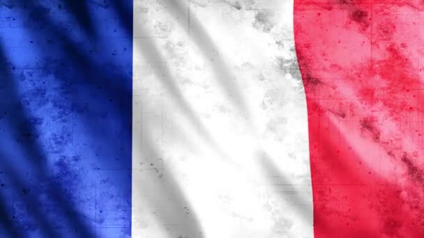 France Drapeau Grunge Animation Full 1920X1080 Pixels Prolonger Durée Selon — Video