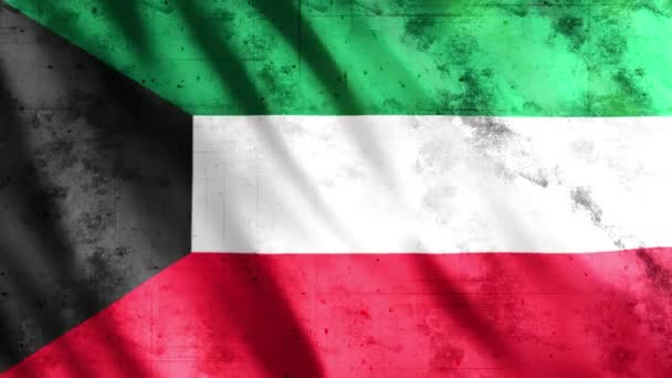 Kuwait Flag Grunge Animation Full 1920X1080 Pixeles Extienda Duración Según — Vídeos de Stock