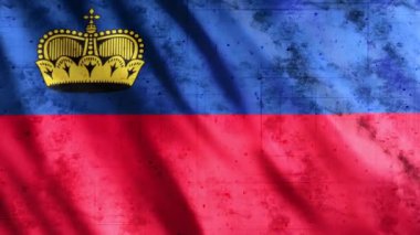 Lihtenştayn Flag Grunge Animasyonu, Full HD, 1920x1080 Pikseller, Gerektiği gibi Süre Uzatın