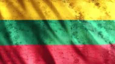 Litvanya Bayrak Grunge Animasyonu, Full HD, 1920x1080 Pikseller, Gerektiği gibi Süre Uzatın