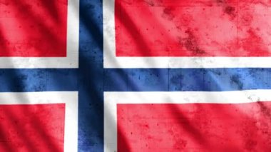 Norveç Bayrak Grunge Animasyonu, Full HD, 1920x1080 Pikseller, Gerektiği gibi süreyi Noktasız Döngü