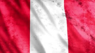 Peru Flag Grunge Animasyonu, Full HD, 1920x1080 Pikseller, Gerektiği gibi Süre Uzatın