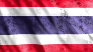 Tayland Bayrak Grunge Animasyonu, Full HD, 1920x1080 Pikseller, Gerektiği gibi süreyi Tertemiz Döngü ile genişletin