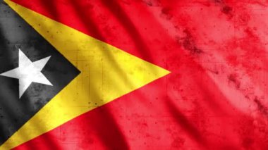 Timor-Leste Flag Grunge Animasyonu, Full HD, 1920x1080 Pikseller, Süre, Kusursuz Döngü