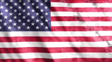 Amerika Birleşik Devletleri Bayrak Grunge Animasyonu, Full HD, 1920x1080 Piksel, Kusursuz Döngü 'de olduğu gibi süreyi uzat